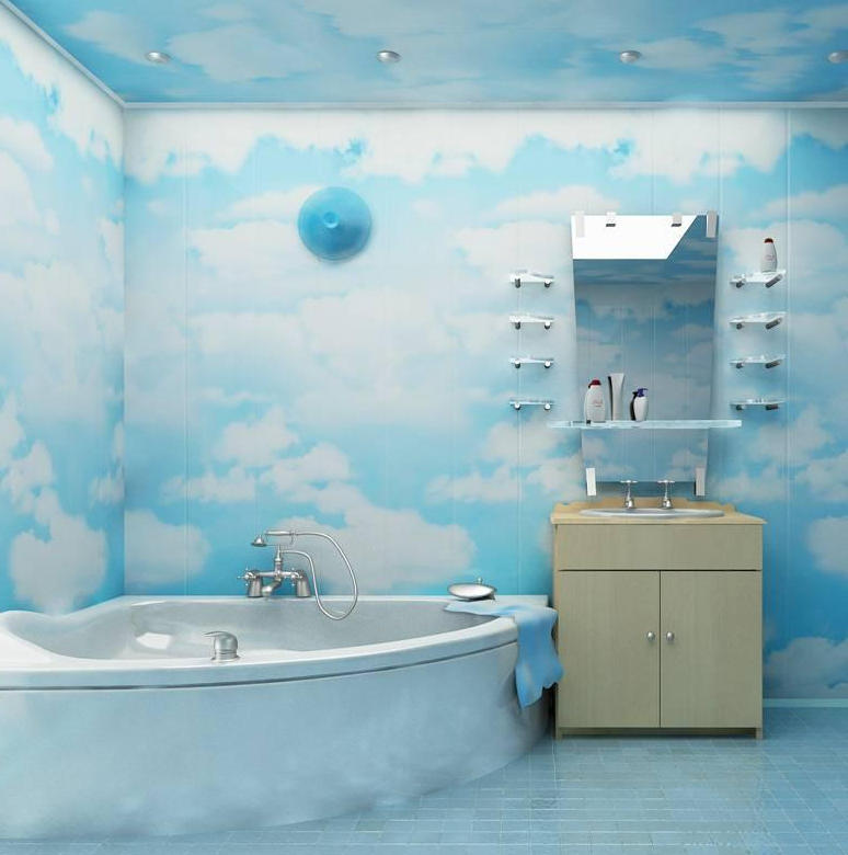 Окраска стен в ванной