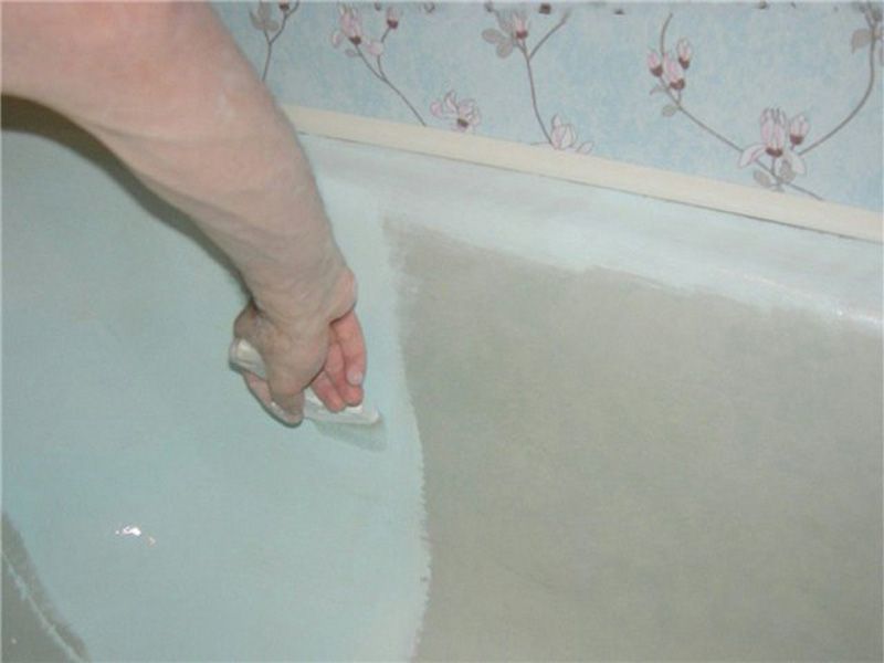 Восстановление эмаль в ванной 